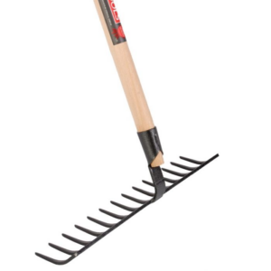Tuinhark Tuin -Gesmeed-Professioneel-16 tanden- Essenhouten steel - 160 cm